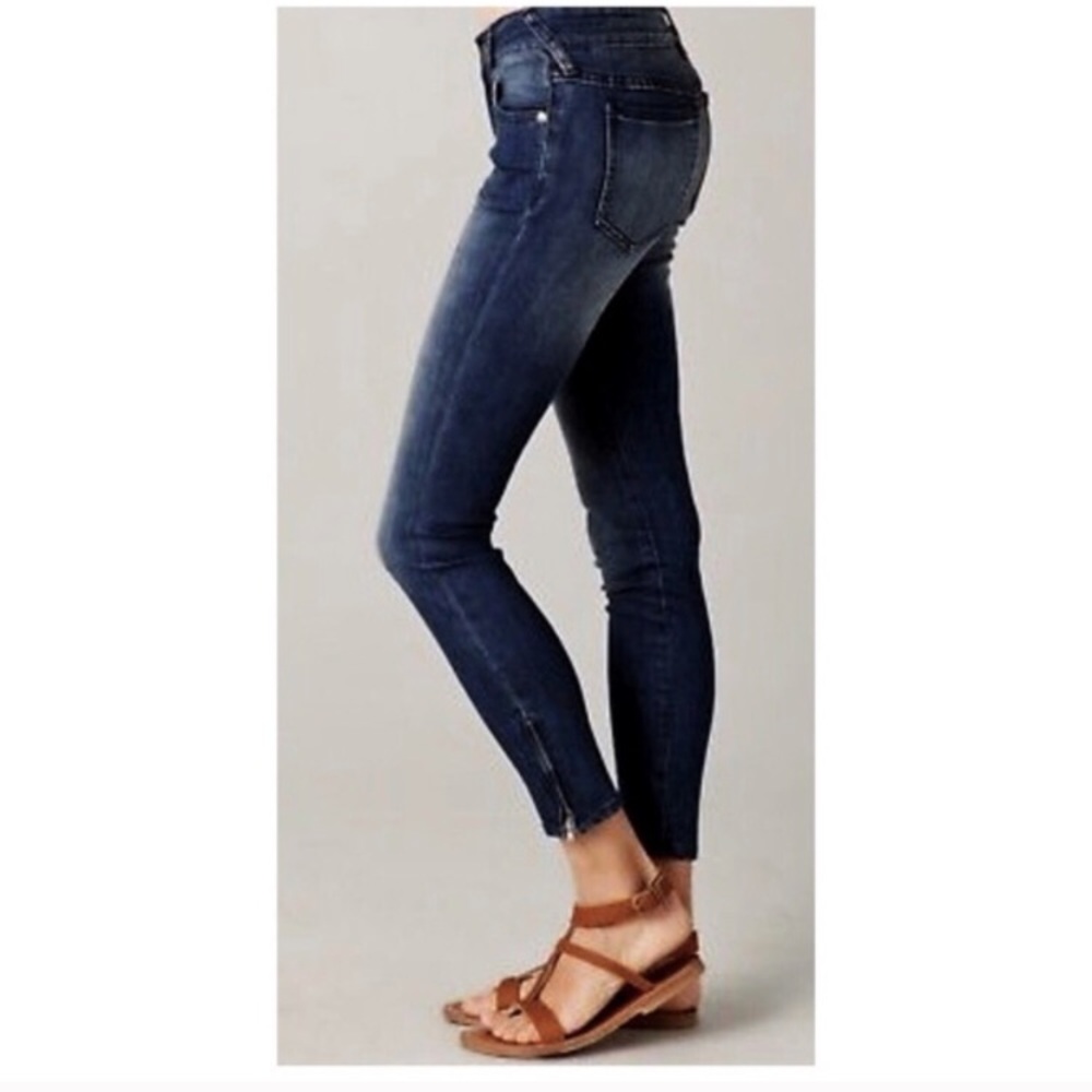 Free people skinny ankle zipper jeans